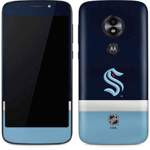 NHL Seattle Kraken Striped Moto E5 Play Skin